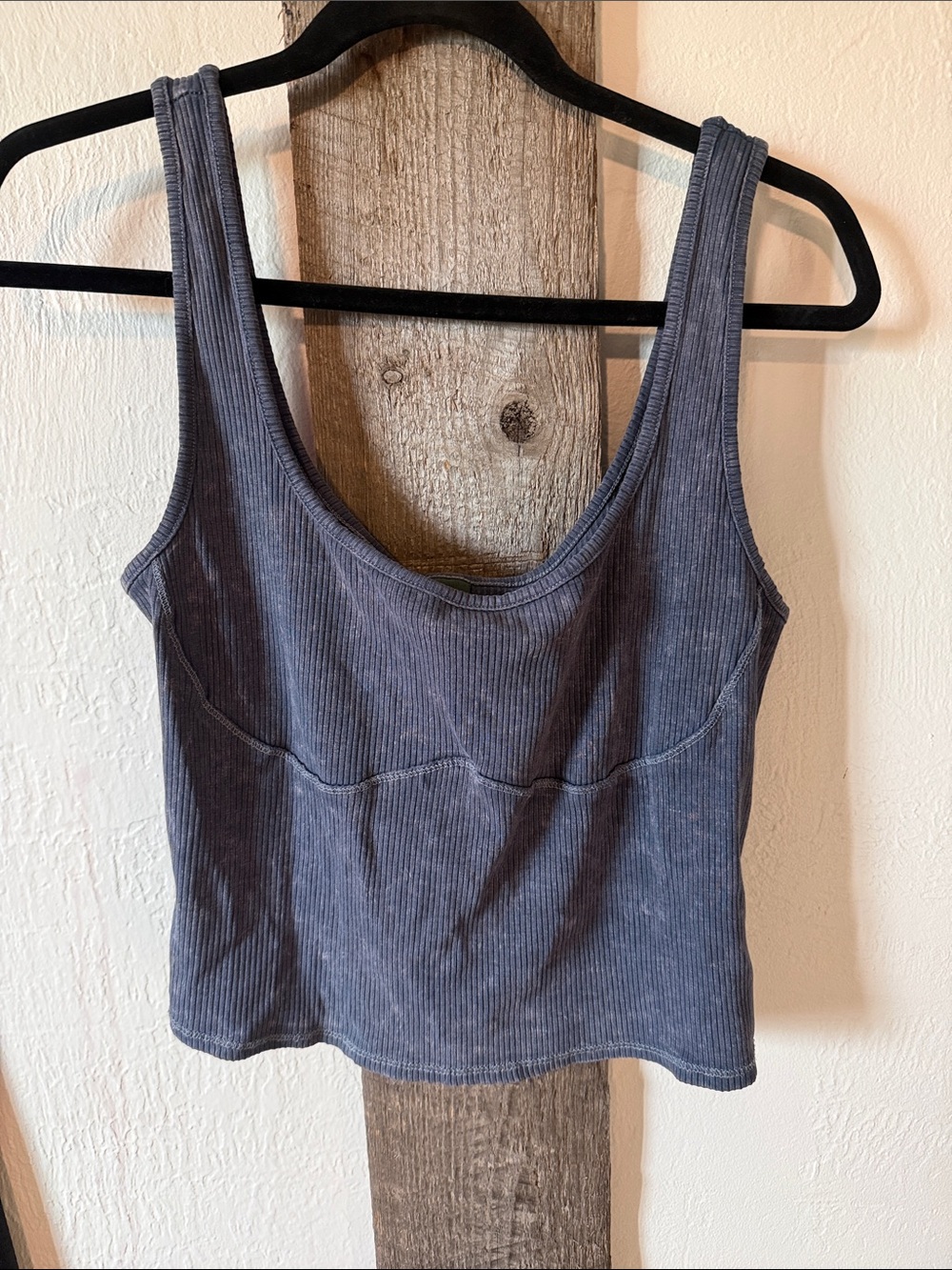 Wild Fable Ribbed Corset Tank Top Blue Gray Size Small